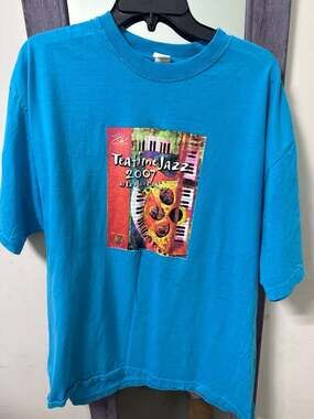 VTG 2007 JVC Jazz Festival T-shirt Size Large Music Newport, RI. *Small Hole*